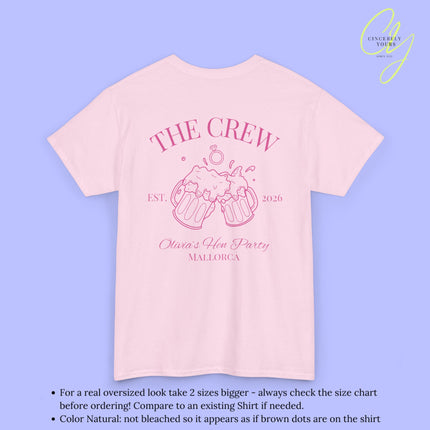 Old Money Bachelorette Shirt — Bierkrug Verlobungsring Hen Party Crew Shirt JGA Backprint only (Customizable)