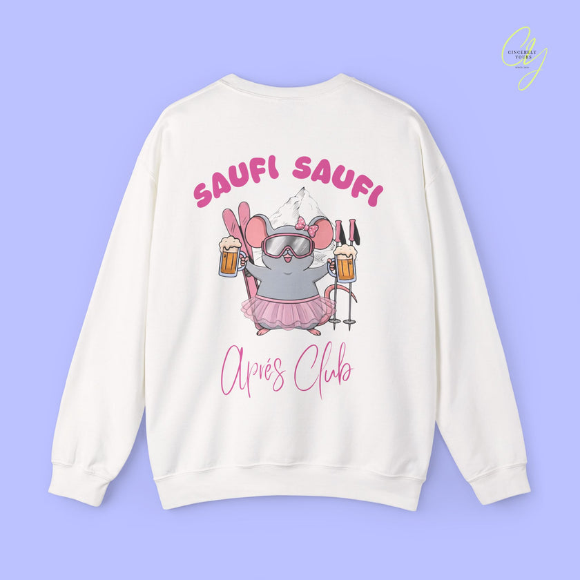 Party Sweater | Saufi Saufi Aprés Ski Maus Pink Social Club