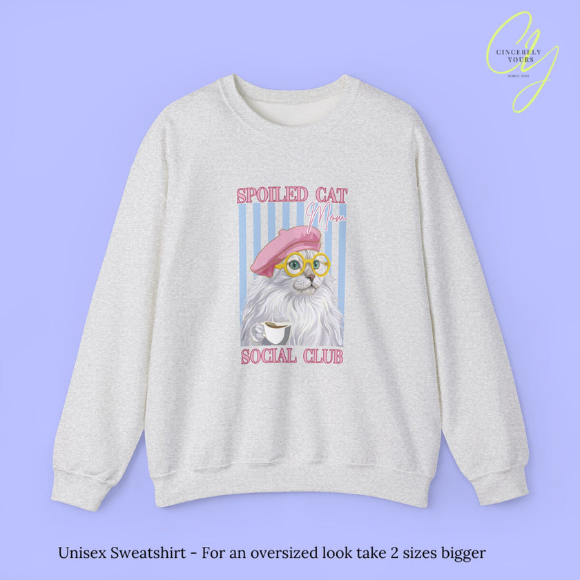 Cat Sweatshirt | Spoiled Cat Mom Social Club