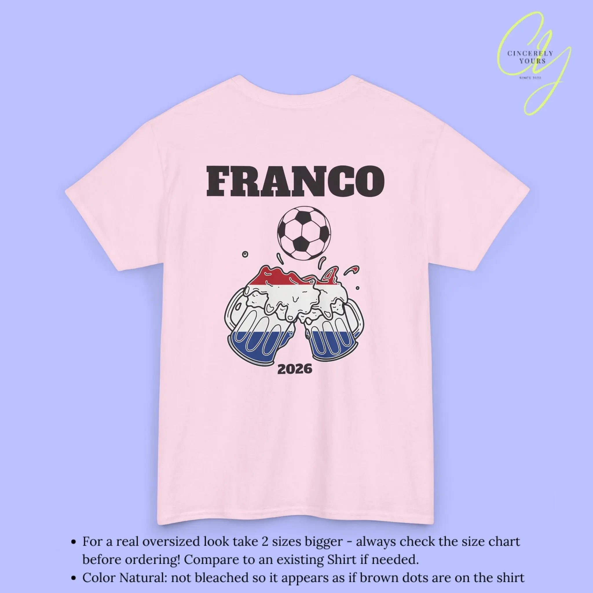 Personaliserter Name Fussball Shirt — Niederlande Flagge Bierkrug (Personalisierbar) Cincerely Yours