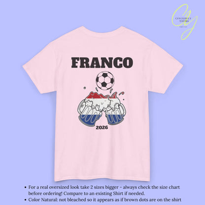 Personaliserter Name Fussball Shirt — Niederlande Flagge Bierkrug (Personalisierbar) Cincerely Yours