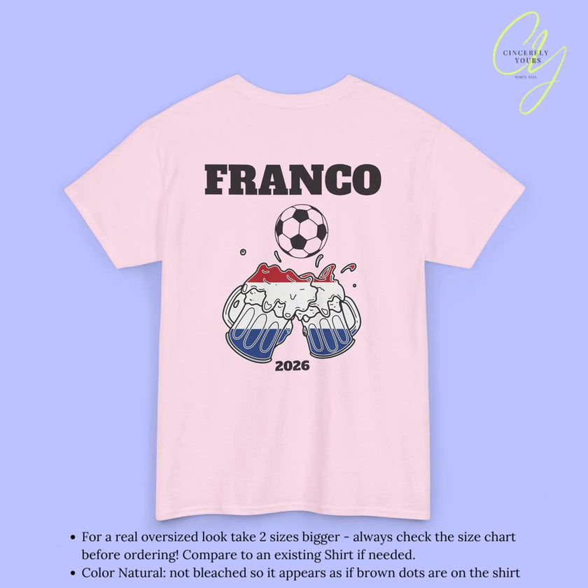 Personaliserter Name Fussball Shirt — Niederlande Flagge Bierkrug (Personalisierbar) Cincerely Yours