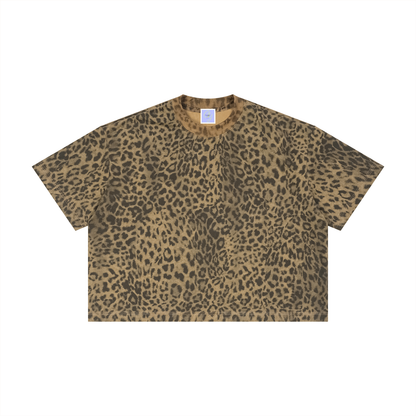 Provocative Quotes Shirt - I´m not fliritng I´m just hot and friendly Unisex Leopard Print Boxy T-Shirt