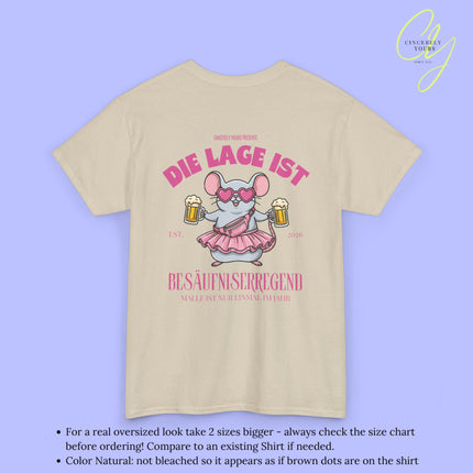 Mallemaus Shirt Malle Maus  —  Die Lage ist besäufniserregend Pink (Customizable)