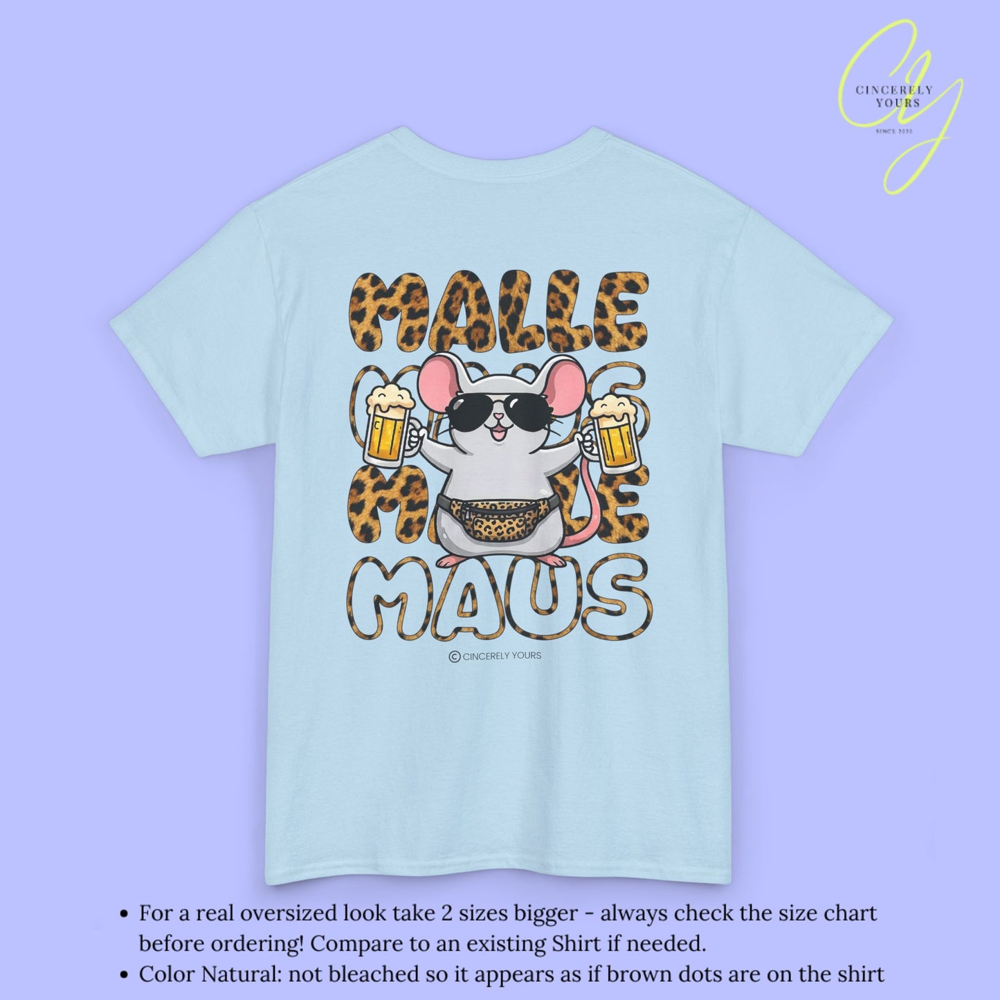 Mallemaus Shirt Malle Maus Leopard —  Leoparden Malle Maus OG Bierkrug (Customizable)