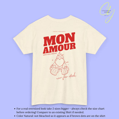 Malle Shirt Mon Amour— Mein Herz brennt nur für dich Bierkrüge (Customizable)
