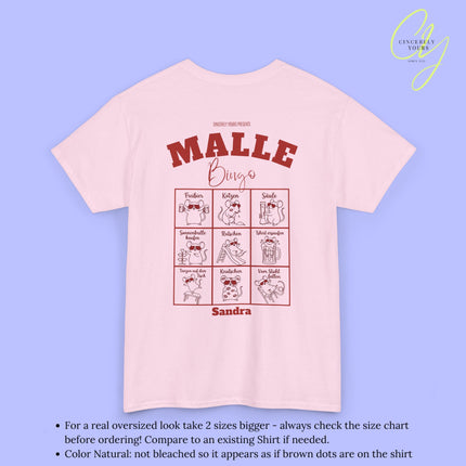 Mallemaus Shirt Malle - Bingo Party Shirt Malle Maus Backprint Party Spiel (Personalisierbar)