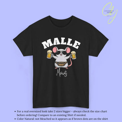 Malle Party Shirt — Malle Maus Bierkrug Bauchtasche Cincerely Yours