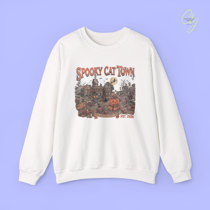 Cat Sweatshirt | Spooky cat town