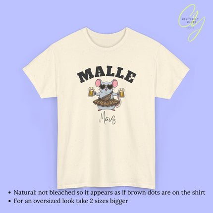 Mallemaus Shirt Malle Maus  - Leopard Bauchtasche Bierkrug