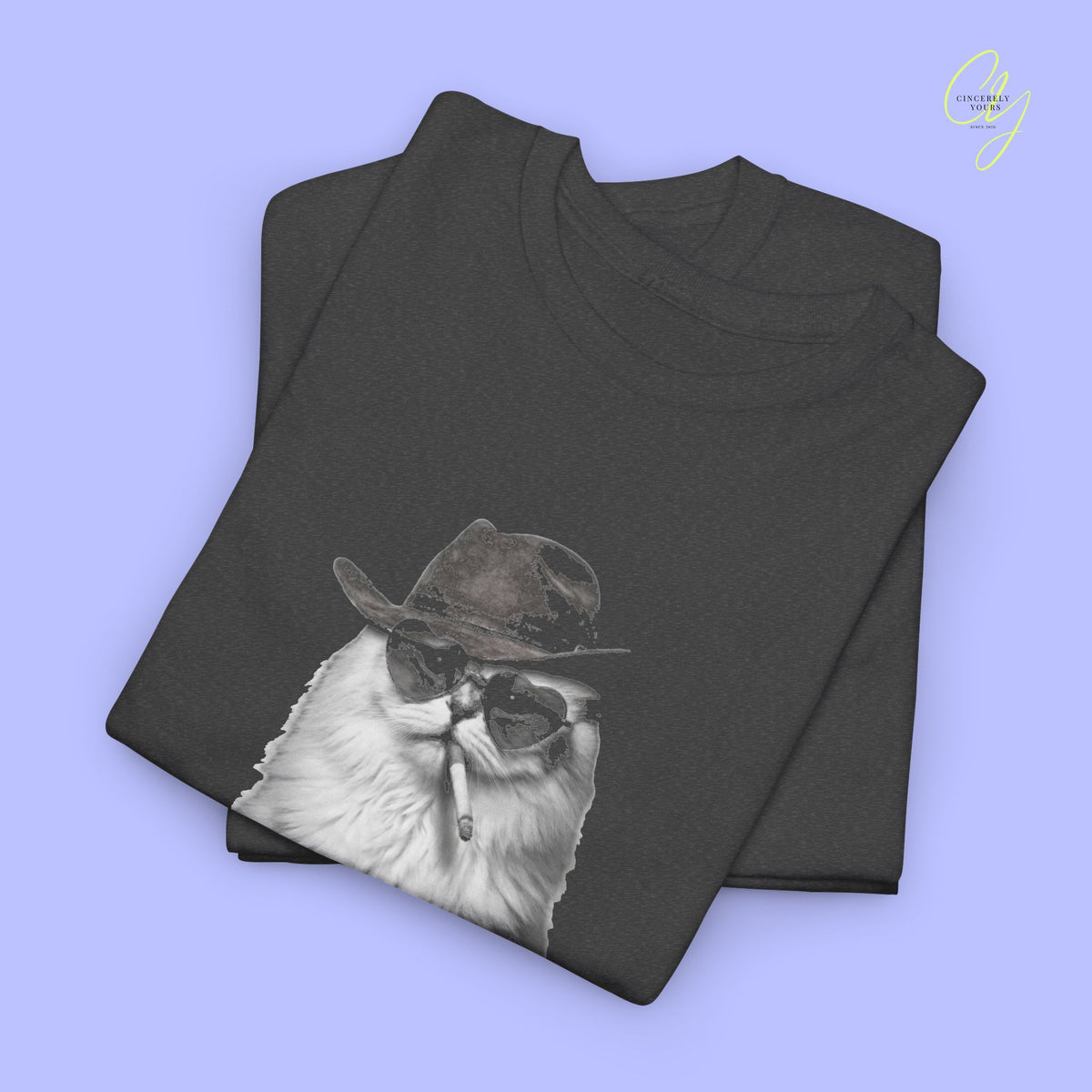 Cat Shirt | Bootleg cat cowboy smoking
