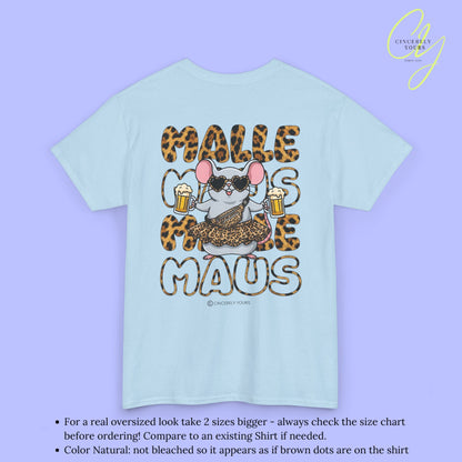 Mallemaus Shirt Malle Maus Leopard —  Leoparden Malle Maus Bierkrug (Customizable)