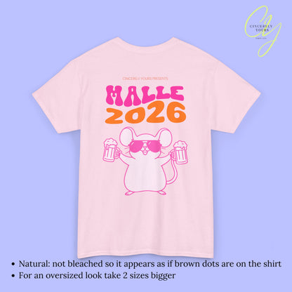 Mallemaus Shirt - Malle maus neon Bierkrug Malle 2026 Backprint