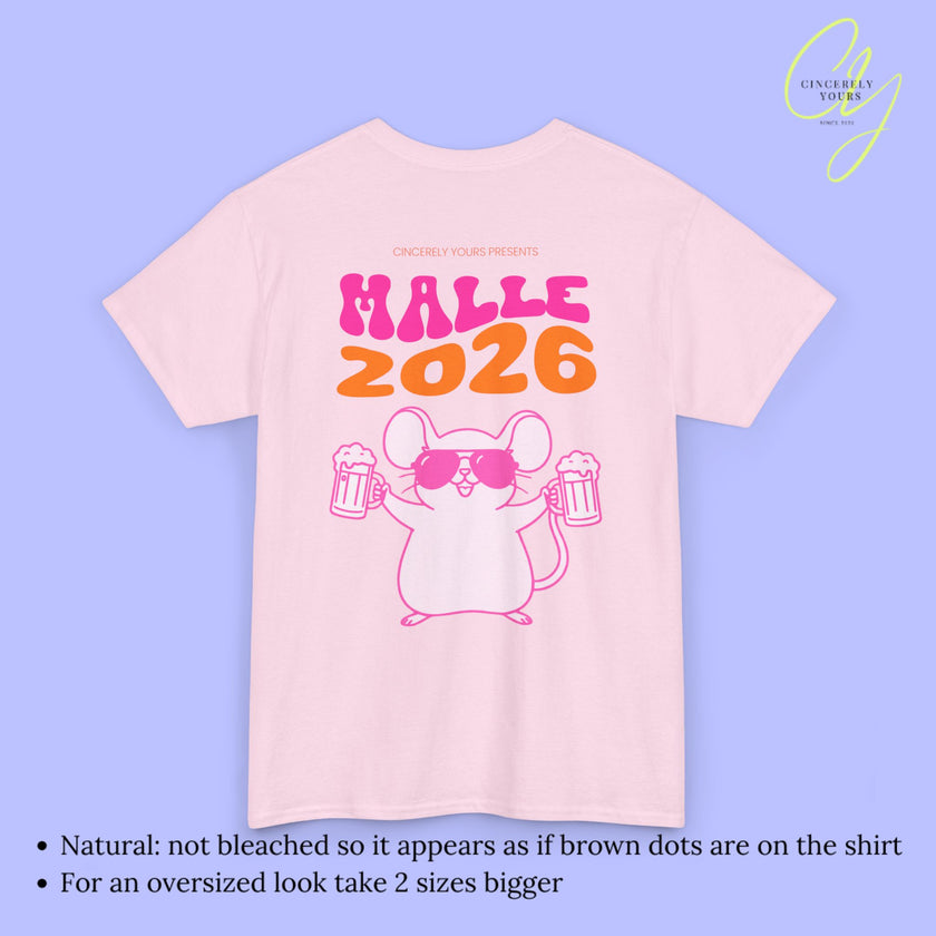 Mallemaus Shirt - Malle maus neon Bierkrug Malle 2026 Backprint