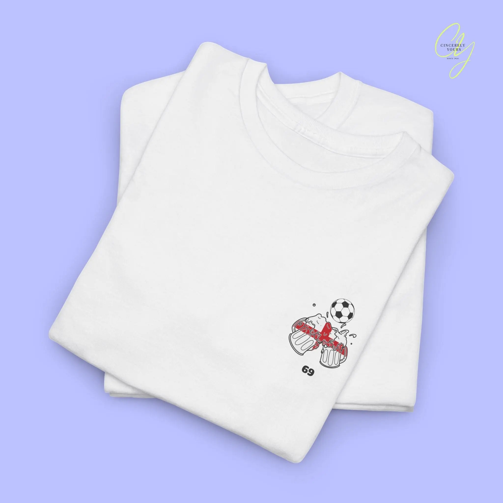 Personaliserter Name Fussball Shirt — England Flagge Bierkrug (Personalisierbar) Cincerely Yours