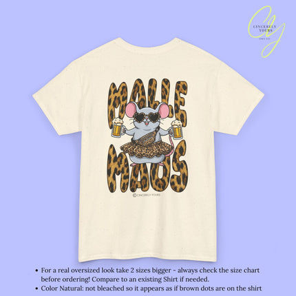 Mallemaus Shirt  —  Malle Maus T-Shirt Leopard backprint(Customizable)