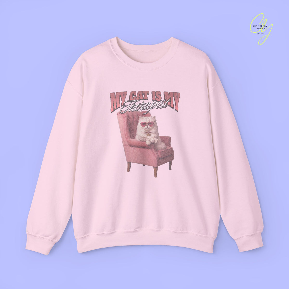 Cat Mom Sweatshirt | My Cat Is My Therapist
