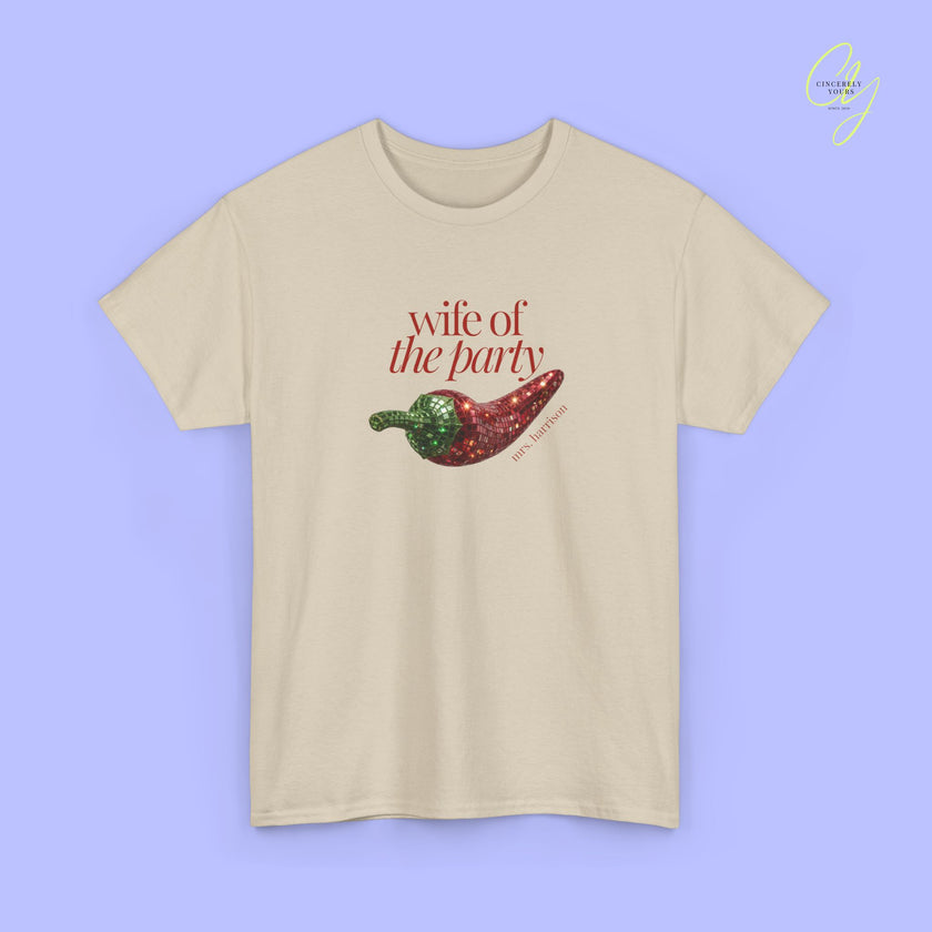 Bride to be Shirt | Wife the Party Disco Chilli JGA Shirt Damen (customized)