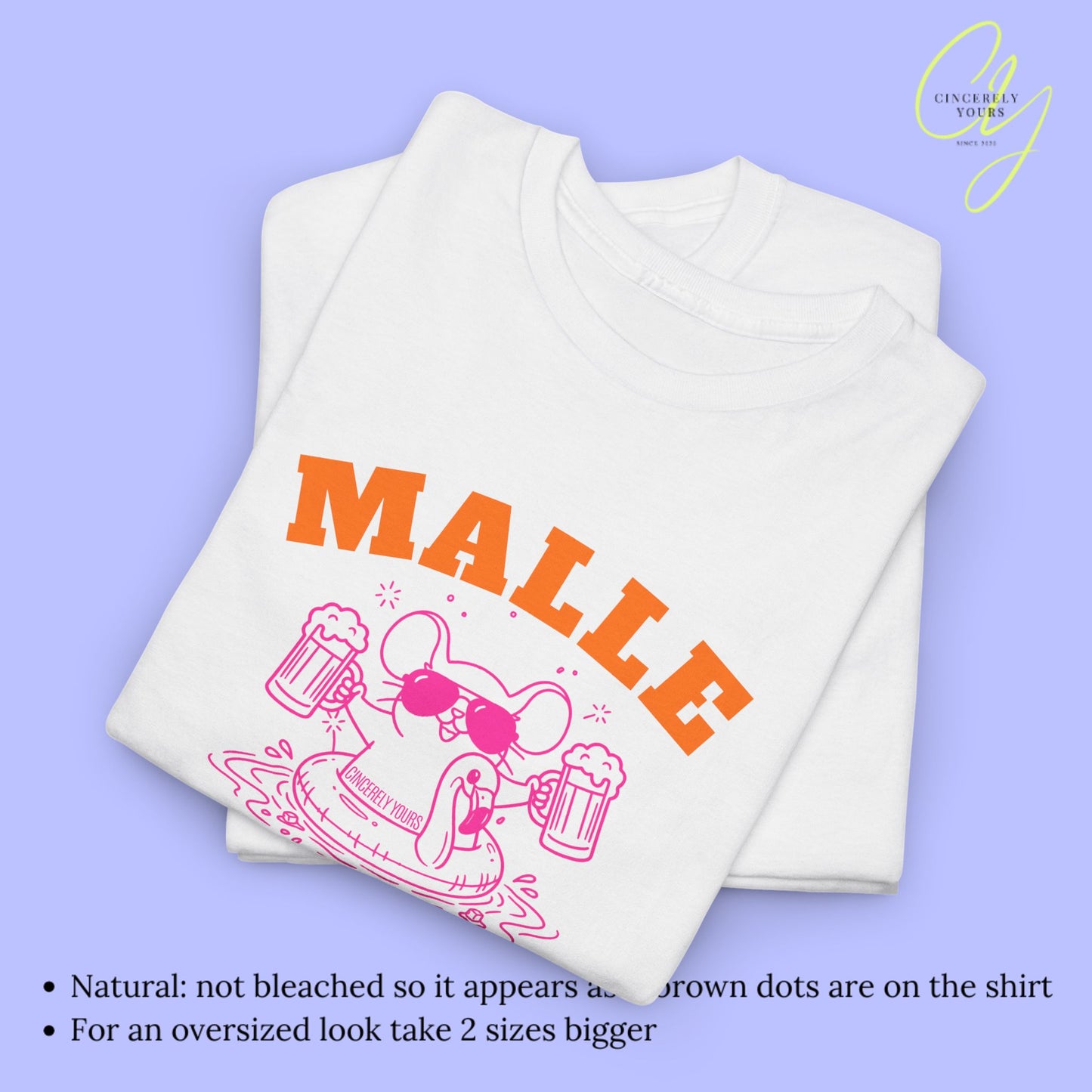 Mallemaus Shirt Malle - Party Shirt Malle Mouse Flamingo Beer Mug for Drinking