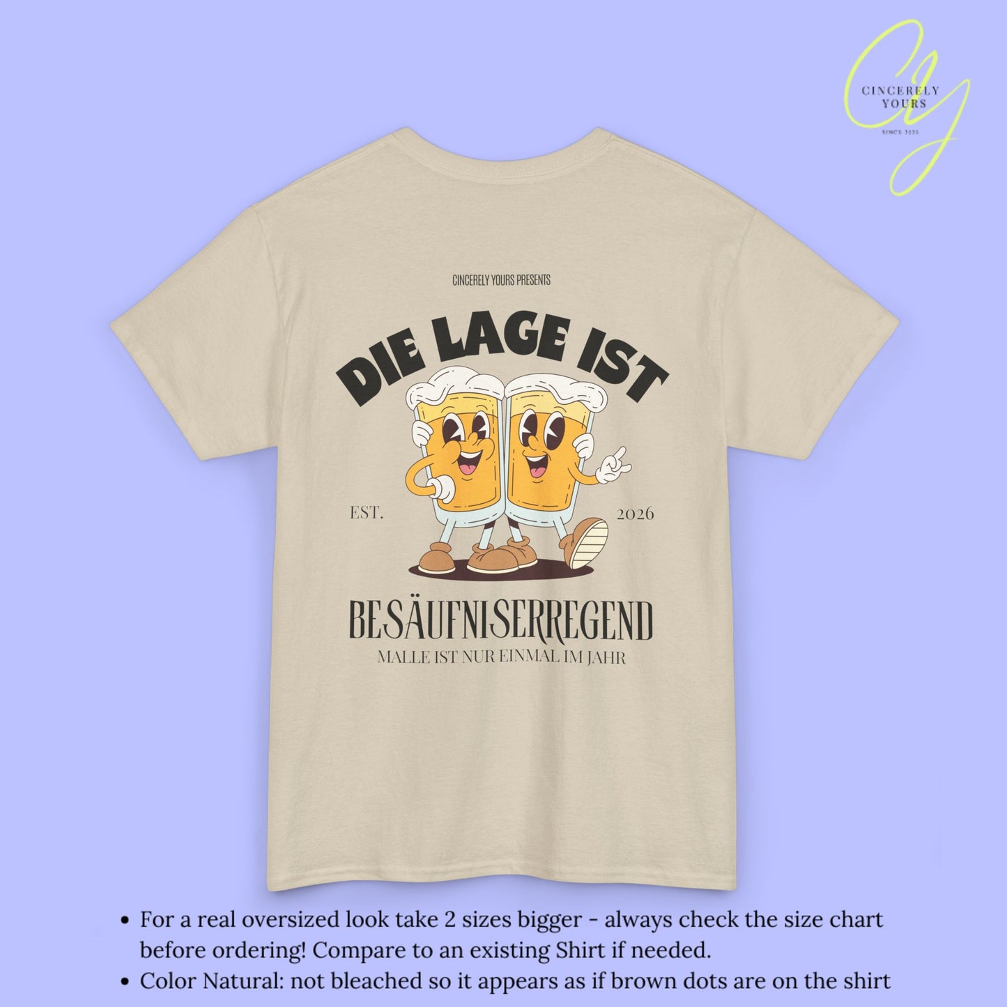 Die Lage ist besäufniserregend Malle Shirt - Bierkrüge Masskottchen (Customizable)