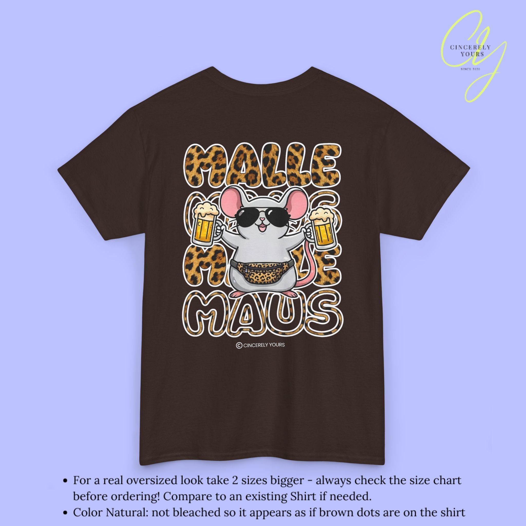Mallemaus Shirt Malle Maus Leopard — Leopard Malle Maus OG Beer Mug (Customizable)
