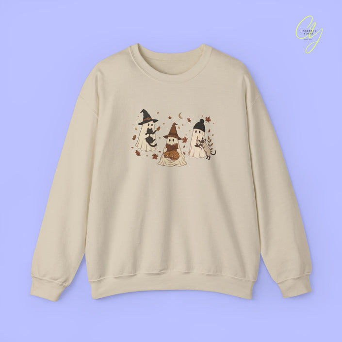 Cat Sweatshirt | Reading Ghost and Cats