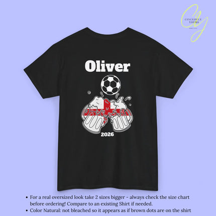 Personaliserter Name Fussball Shirt — England Flagge Bierkrug (Personalisierbar) Cincerely Yours