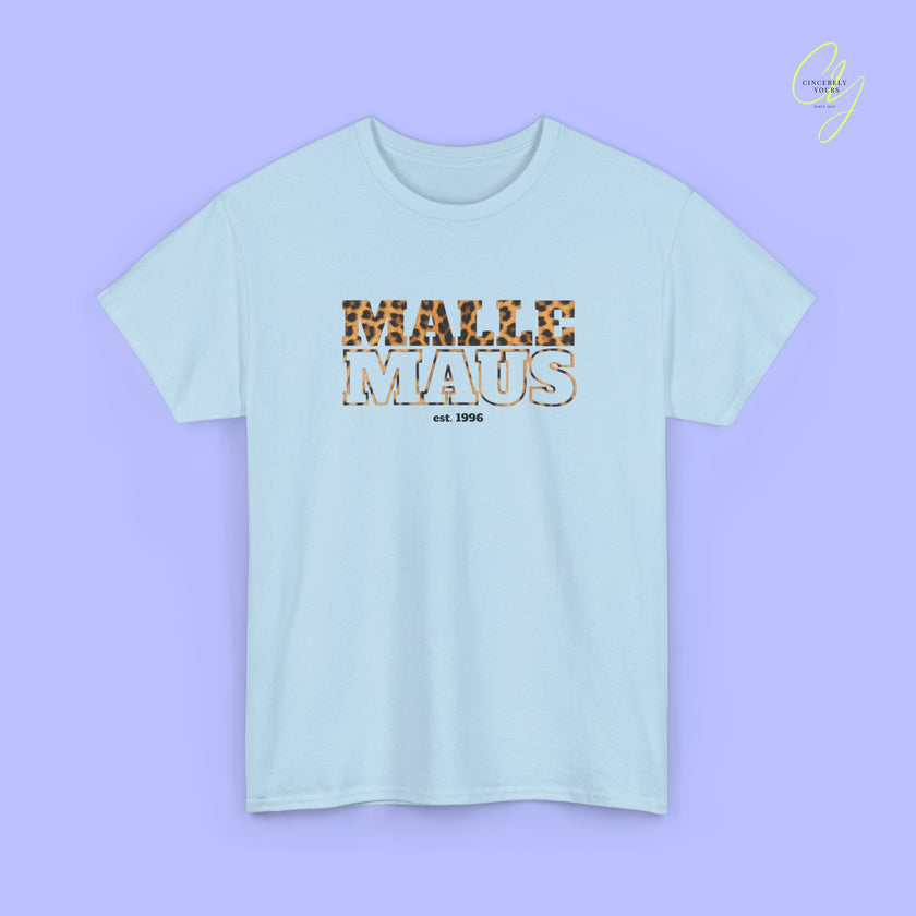 Mallemaus Shirt — Malle Maus Schriftzug Leopard (Customizable)