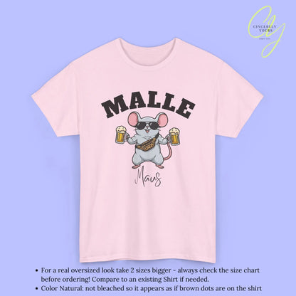 Malle Party Shirt — Malle Muskel Maus Bierkrug Bauchtasche Cincerely Yours