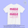 Mallemaus Shirt  —  Malle Maus T-Shirt pink backprint(Customizable)