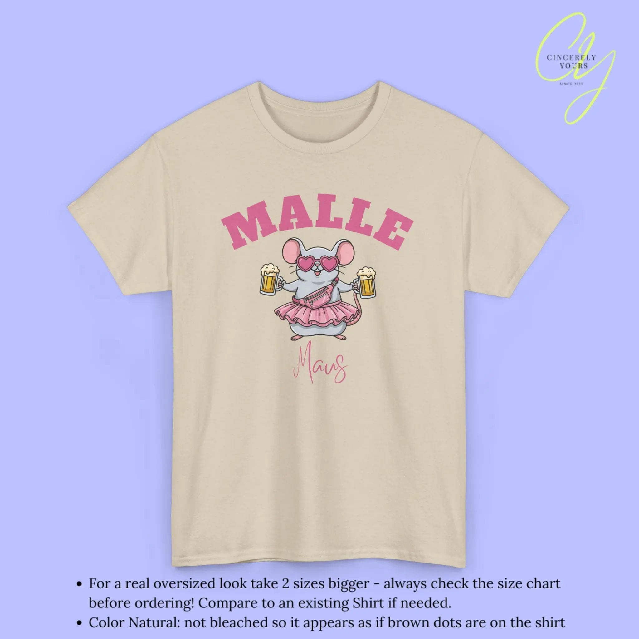 Malle Party Shirt — Malle Party Maus Bierkrug Bauchtasche (Customizable) Cincerely Yours