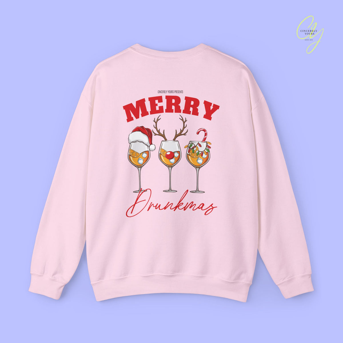 Christmas Sweatshirt | Merry Drunkmas Spritz Cocktail