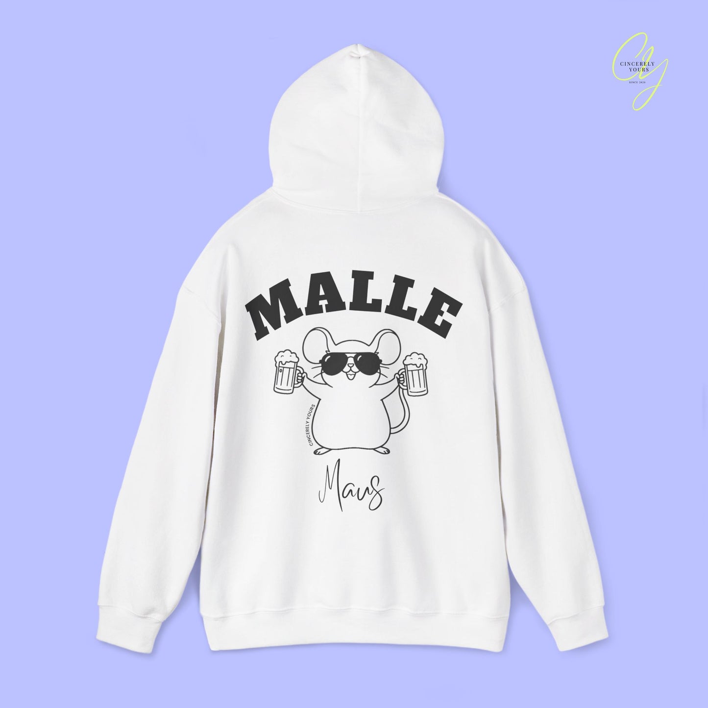 Malle Maus Hoodie — Mallemaus Bierkrug Party Sweatshirt