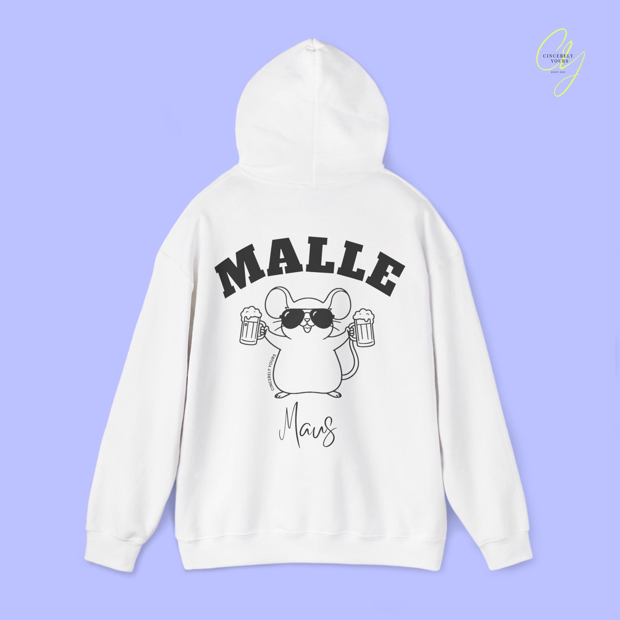 Malle Maus Hoodie — Mallemaus Bierkrug Party Sweatshirt