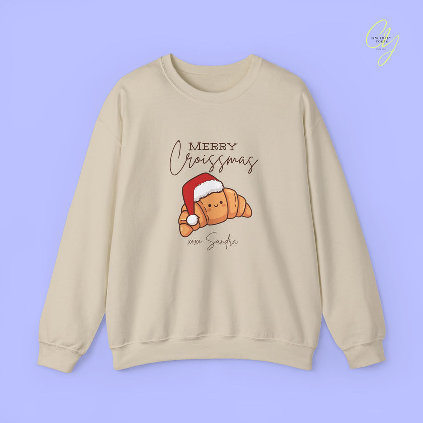 Christmas Sweatshirt | Merry Croissmas