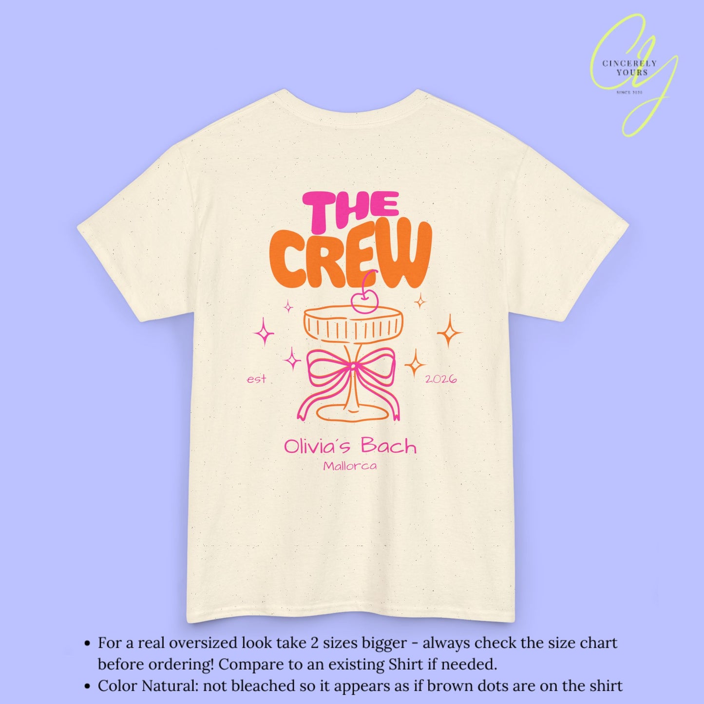 Coquette Bachelorette Party Tee — The Bride Crew cherry bow Champagne (Customizable)