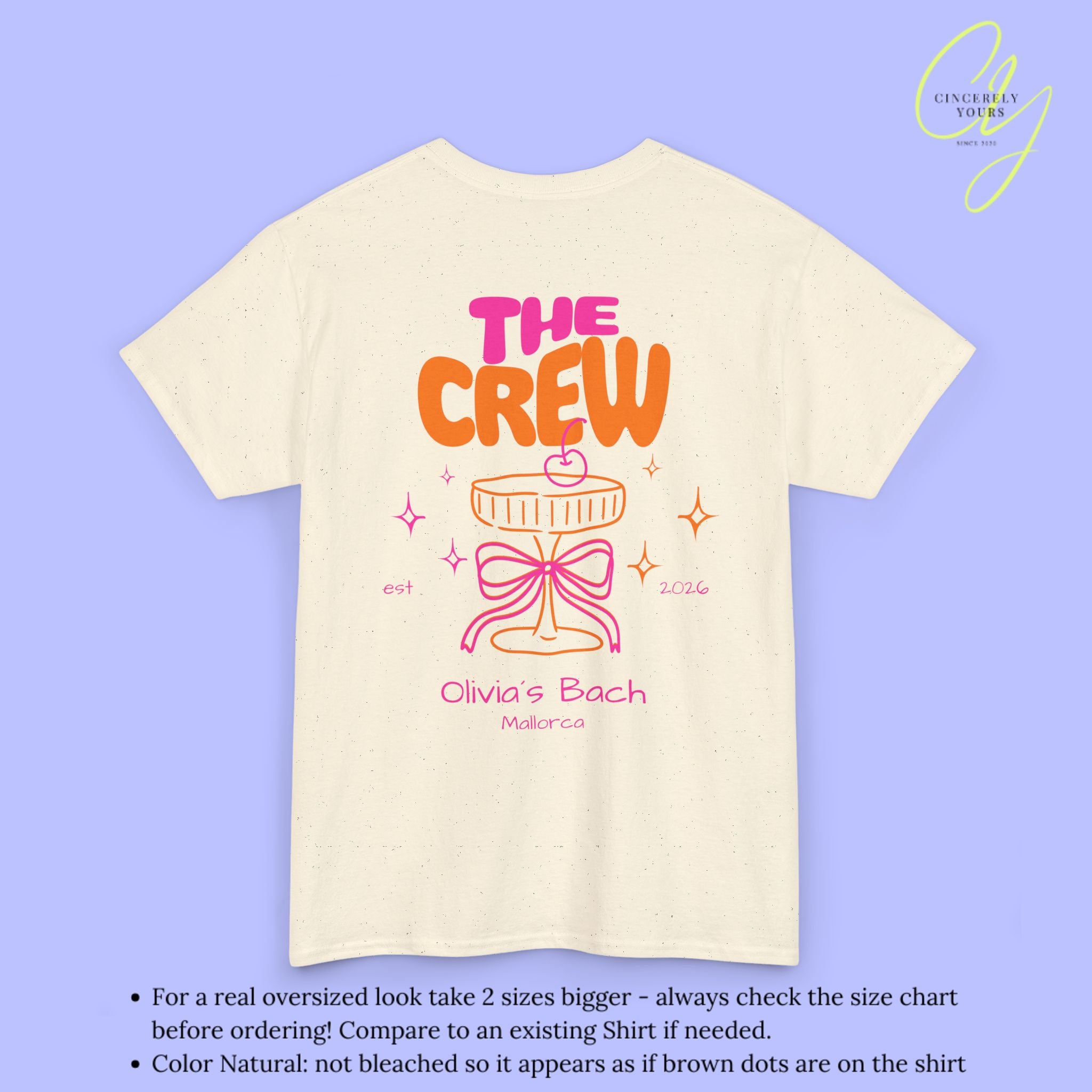 Coquette Bachelorette Party Tee — The Bride Crew Cherry Bow Champagne (Customizable)