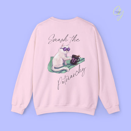 Cat Sweatshirt | Smash The Patriarchy
