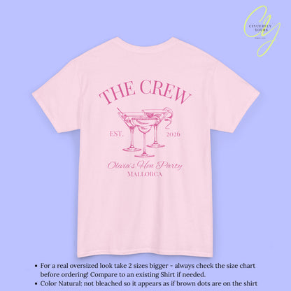 Old Money Bachelorette Shirt — Cocktail Hen Party Crew Shirt JGA Backprint only (Customizable)