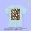 Mallemaus Shirt Malle Maus Leo — Malle Maus Schriftzug Leopard backprint (Customizable)