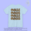 Mallemaus Shirt Malle Maus Leo — Malle Maus Schriftzug Leopard backprint (Customizable)