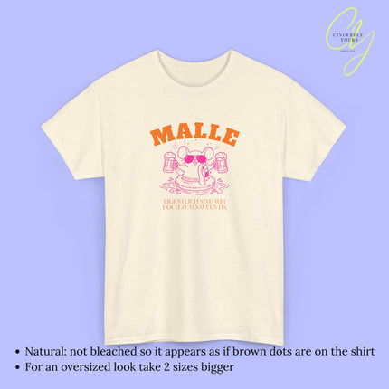 Mallemaus Shirt Malle - Party Shirt Malle Maus Flamingo Bierkrug zum Saufen da
