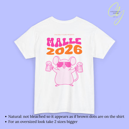 Mallemaus Shirt - Malle maus neon Bierkrug Malle 2026 Backprint