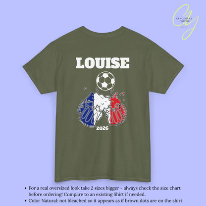 Personaliserter Name Fussball Shirt — Frankreich Flagge Bierkrug (Personalisierbar) Cincerely Yours