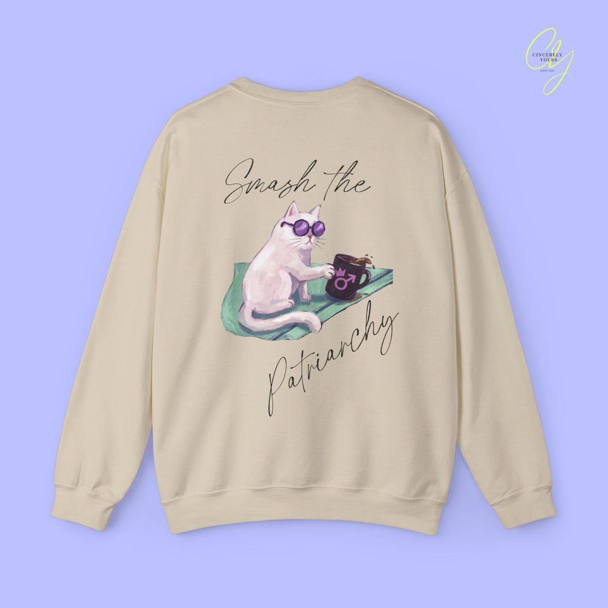 Cat Sweatshirt | Smash The Patriarchy