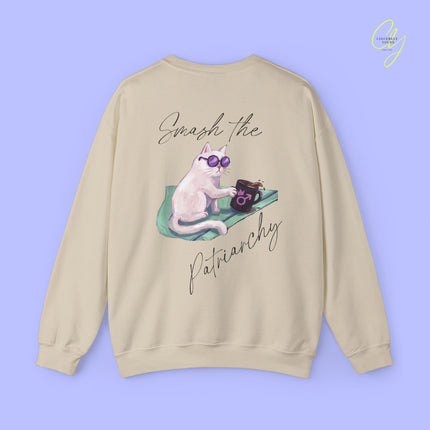 Cat Sweatshirt | Smash The Patriarchy