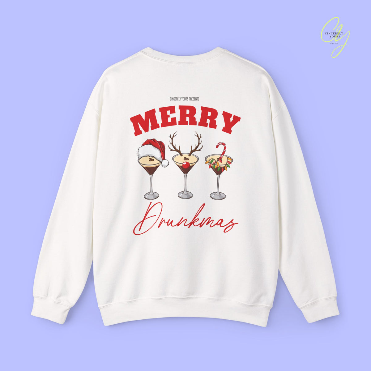 Christmas Sweatshirt | Merry Drunkmas Espresso Martini