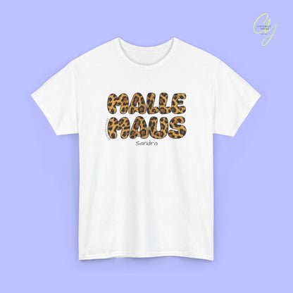 Mallemaus Shirt Malle Maus Leo — Malle Maus Schriftzug Leopard (Customizable)