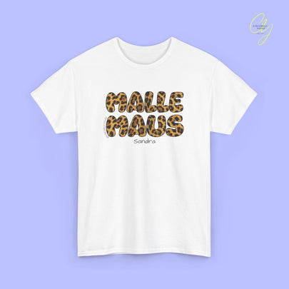 Mallemaus Shirt Malle Maus Leo — Malle Maus Schriftzug Leopard (Customizable)