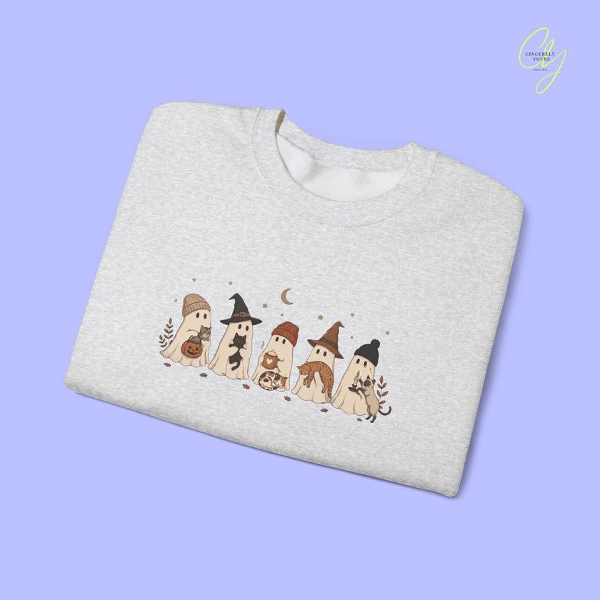 Katzen-Sweatshirt | Geister und Katzen